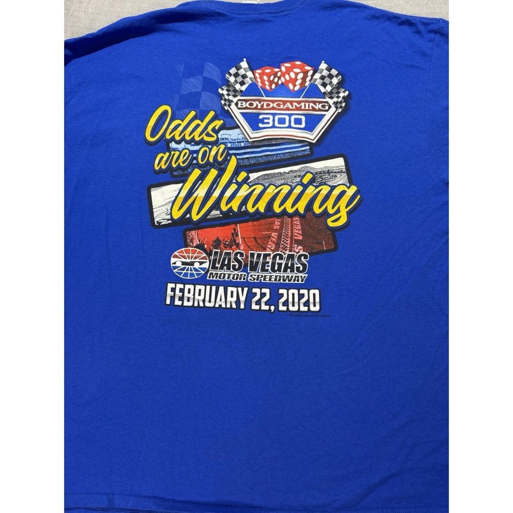 NASCAR Boyd Gaming‎ 300 Las Vegas Motor Speedway T-Shirt Men's Racing Tee 2xl - Picture 9 of 10